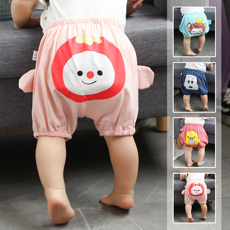Baby shorts summer baby big PP pants 1 girl child children's lantern pants cotton boy bread pants 3 years old