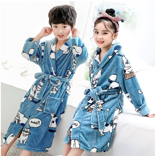 Pajama robe children's new style soft extended home clothes