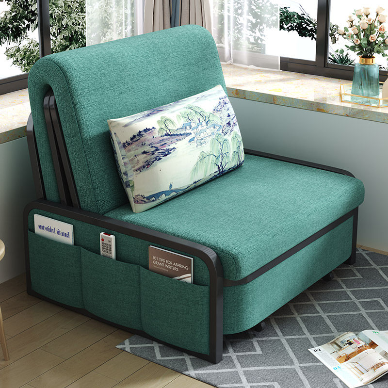 Foldable sofa-bed single sitting and sleeping Nordic small household type multifunctional office book room Balcony Folding Bed-Taobao