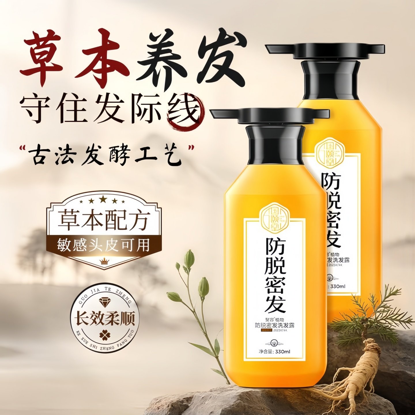防脱从根开始:国颐堂防脱密发洗发水深度测评_洗发水_淘宝美妆网