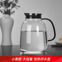 Heat-resistant glass cool kettle household high temperature resistant water cup set large capacity cold kettle Nordic wind light luxury pot