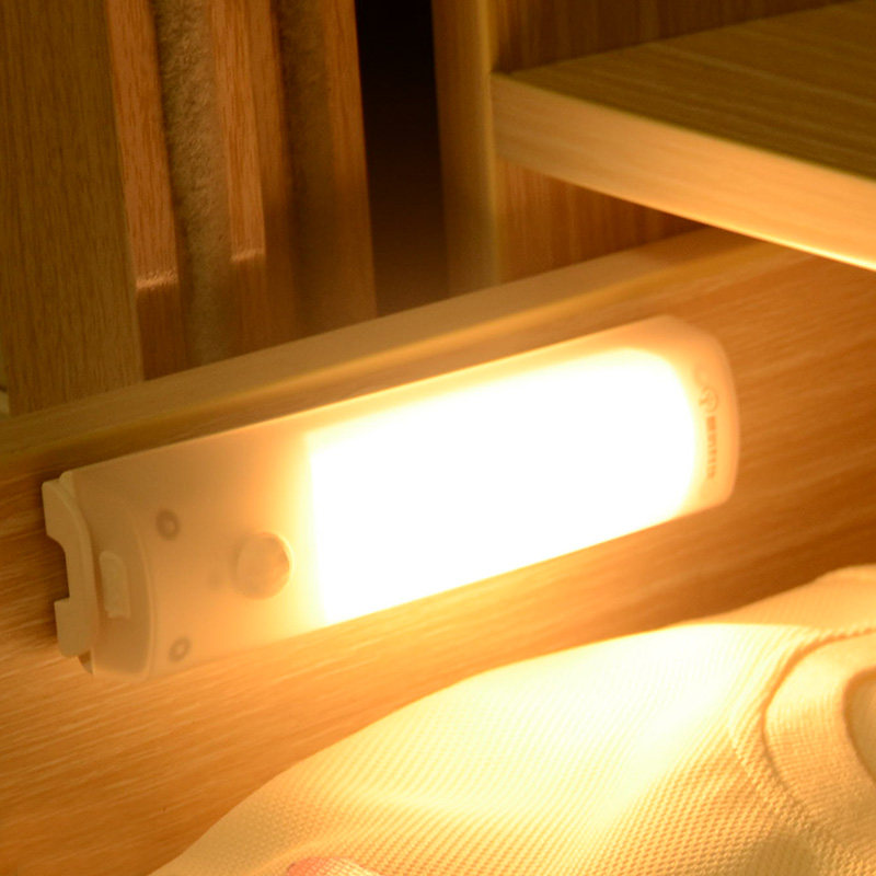 Intelligent led human body induction night light rechargeable home corridor aisle automatic light-controlled voice-controlled staircase wardrobe