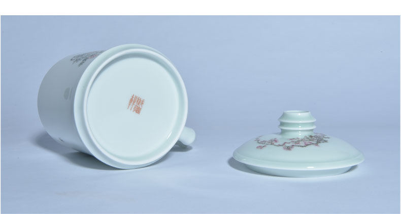 Cheng DE hin jingdezhen ceramic tea set, high - grade pure hand draw pastel 12 cups wisteria mandarin duck