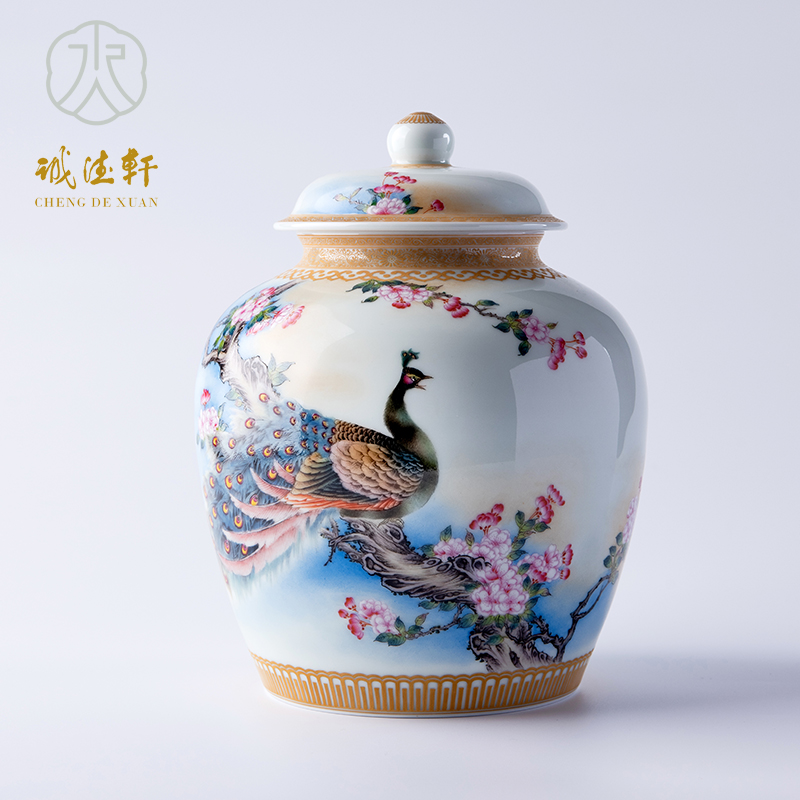 Cheng DE hin jingdezhen ceramic kung fu tea set, pure manual pastel FeiFeng but evidently, 89 heavy industry fuels the caddy fixings