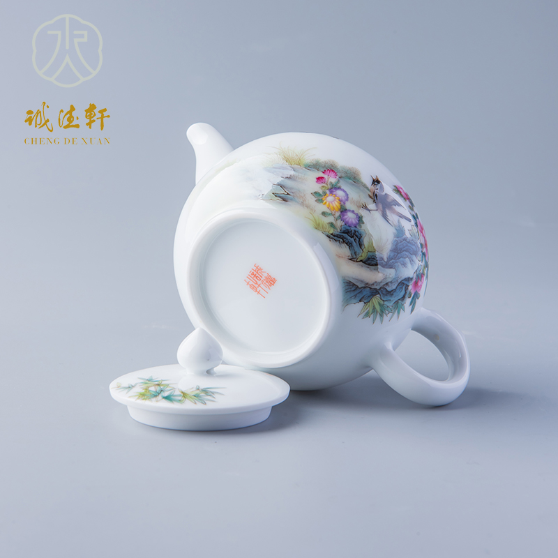 Cheng DE xuan jingdezhen ceramic kung fu tea kettle upscale tea hand - made 27 pastel spring yan came & middot; makeup