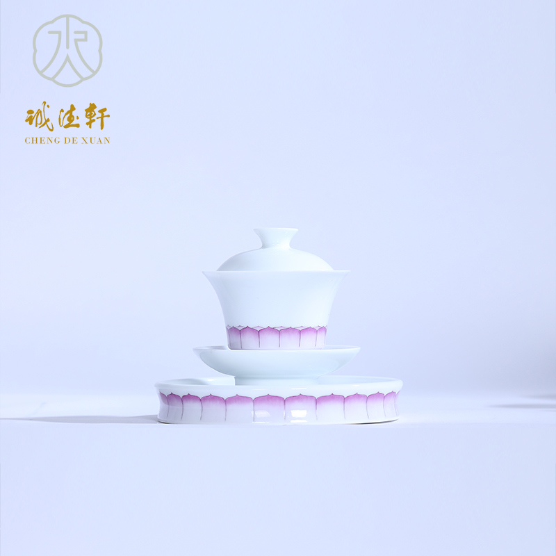 Cheng DE xuan jingdezhen ceramic boutique tea set of 11 head pastel suits for the lotus