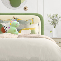 Green and yellow children's room men's and women's model room bedding modern model room bedding light luxury pillow blanket