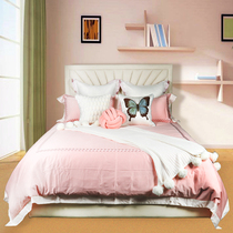  Pink girl childrens room model room bedding high-end ten-piece modern model room bedding light luxury