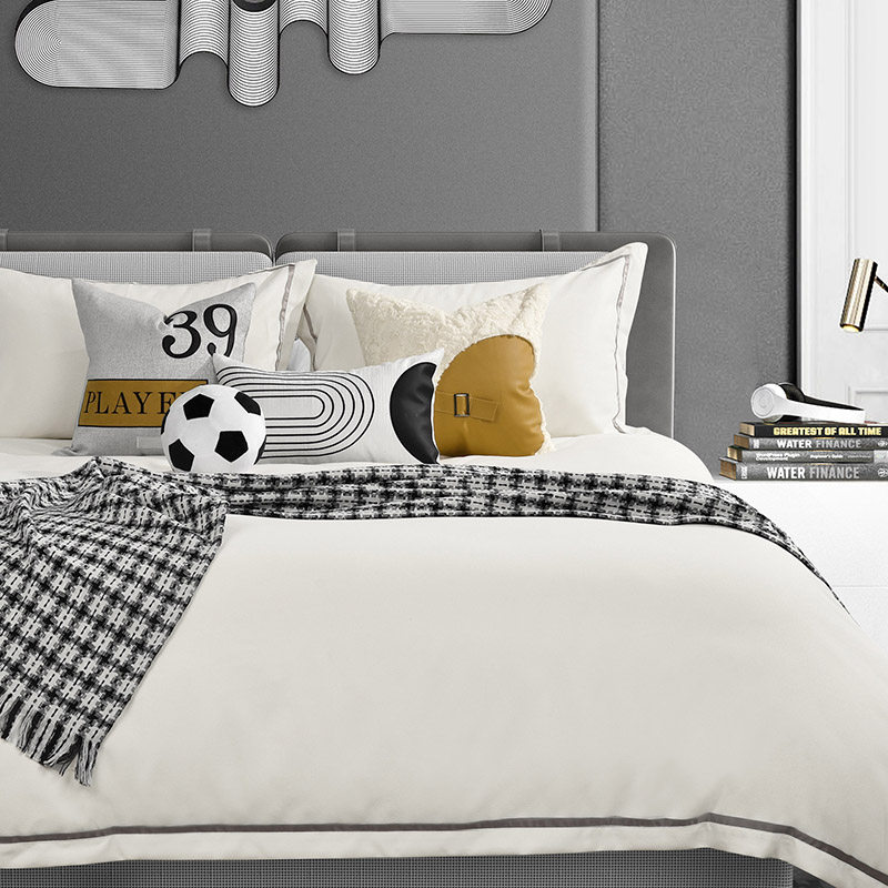 Sport Football Little Boy Children High-end Showroom room Bed Goods Light Extravagant and Soft Decent Board Room Bedding