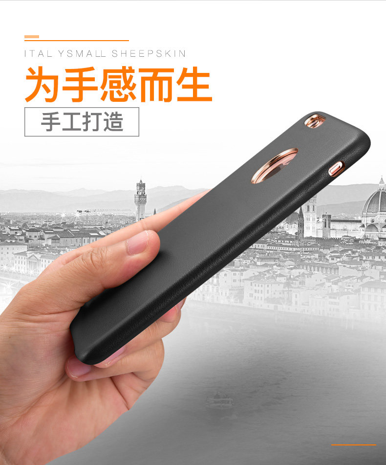 XOOMZ Business Style Handmade Genuine Lambskin Leather Back Cover Case for Apple iPhone 6S Plus/6 Plus & iPhone 6S/6