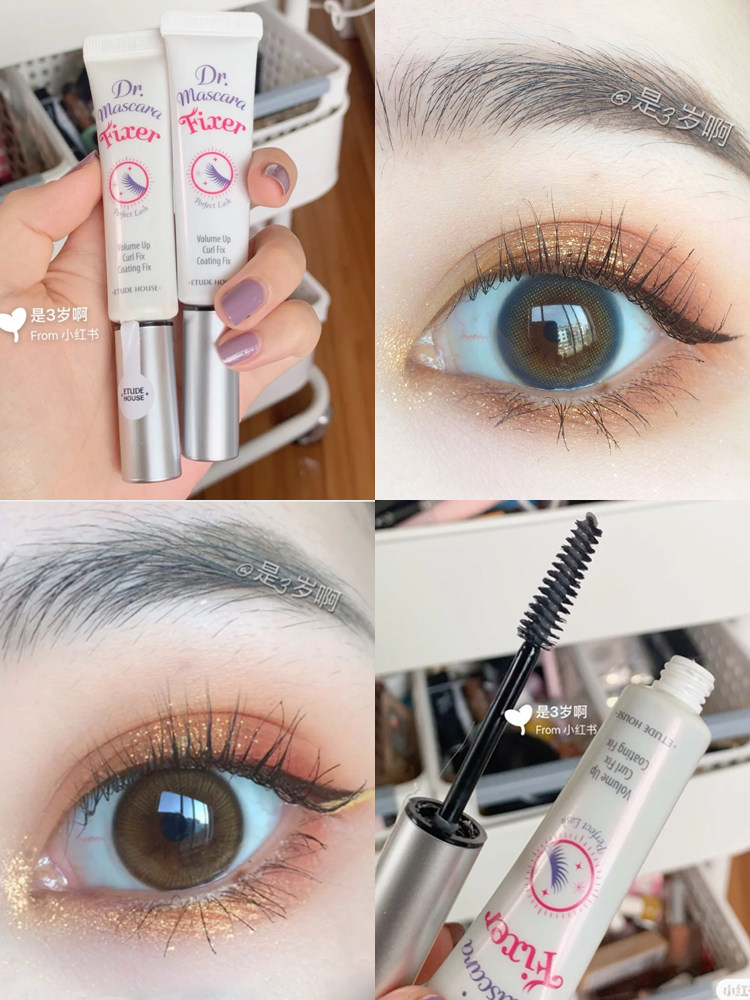 Korea Alice cottage thick and long curly mascara styling liquid Eyelash raincoat base cream Long-lasting anti-smudge