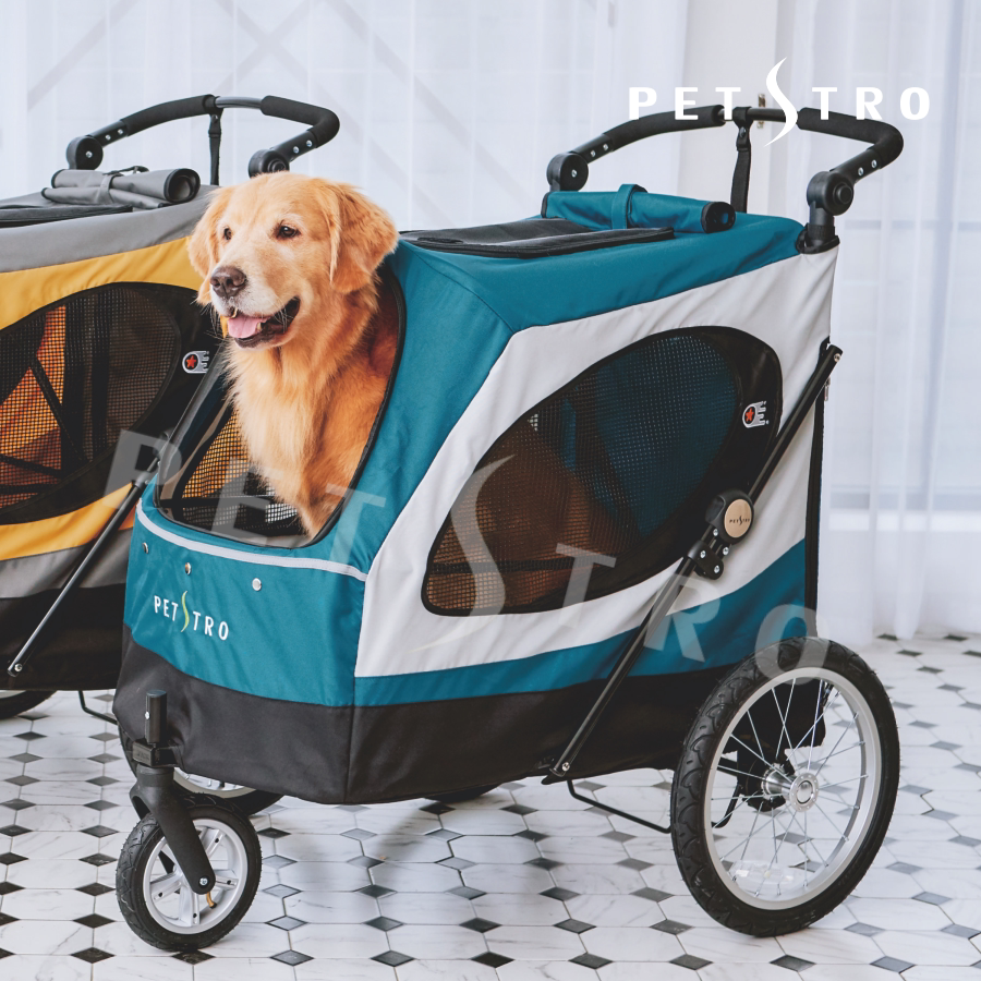 Pedeo 2020 New Color 701GC Pet Stroller - Bearing 45kg Can Be Folded Big Dog Cart Golden Retriever Indigo