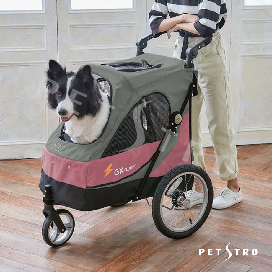 Pedeo pet stroller 702GX- can be connected to bicycle outdoor Satsuma medium and large dogs and cats stroller rose