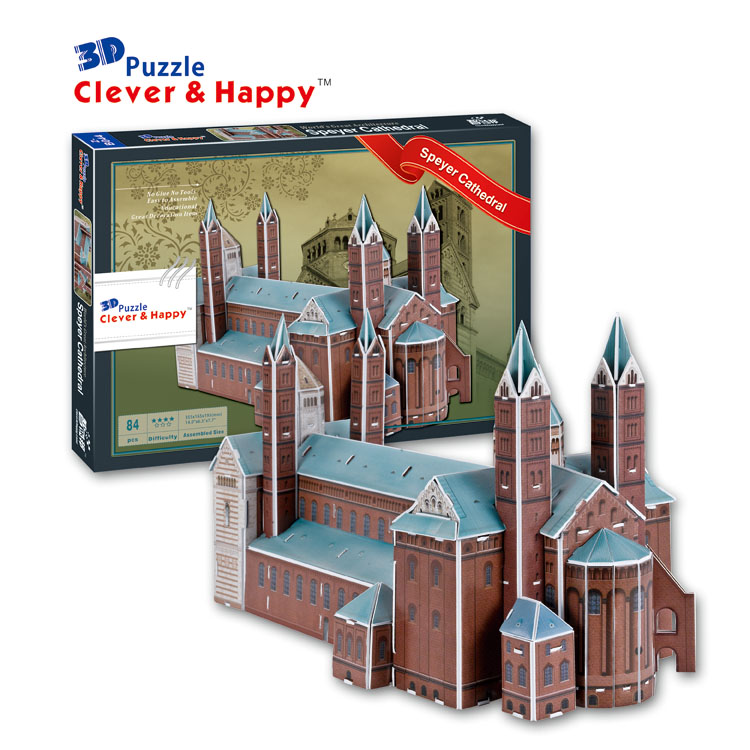 Wisdom Lebon Three-dimensional Jigsaw Puzzle Speyer Cathedral Children's Puzzle Toy Adult Puzzle Model Paper Diy Type