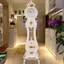 Clock living room floor clock standing clock European style silent creative clock classical art home clock idyllic vertical clock
