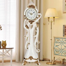 Floor clock living room modern simple European ornaments Villa vertical large clock seat clock home decoration decoration sitting clock