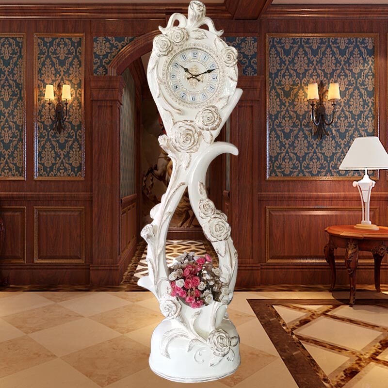 Living Room Landing Bell Flower Arrangement Standing Bell Eurostyle Antique Clock Large Standing Watch Villa Landing Brief seat bell