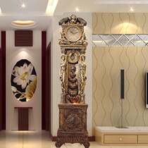 luo di biao living room floor clock li shi zhong Queen li zhong European antique clocks in the TV cabinet next to the floor-to-ceiling decoration