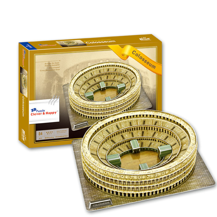 Zhilebang three-dimensional puzzle Roman Colosseum children's educational toy adult puzzle diy paper ancient architectural model