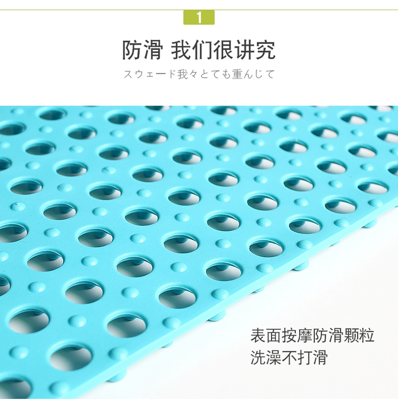 Bath mat thảm vệ sinh mat riser bếp gia dụng phòng tắm vòi sen tắm mat openwork khâu - Thảm sàn