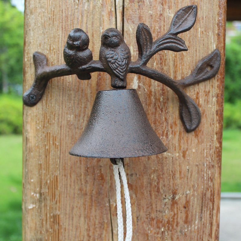 Eurostyle Industrial Wind Retro Nostalgia Garden Cast-iron Doorbell Iron Art Shake Bell Home Pendant Wall Decoration Doorbell