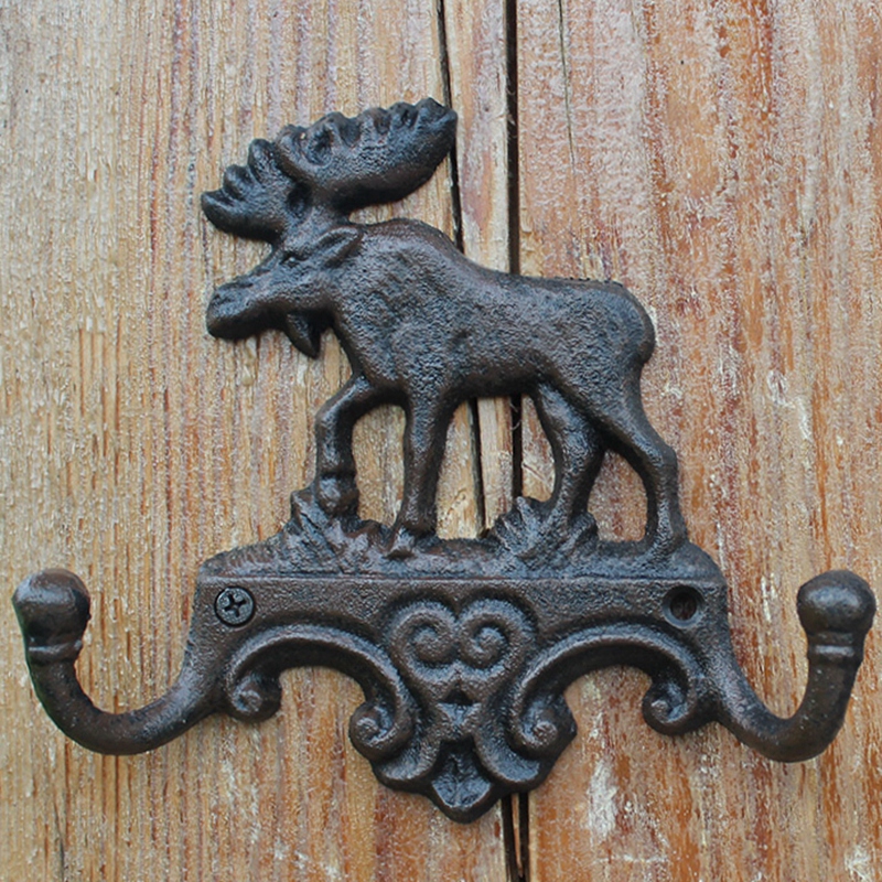 Eurostyle American Countryside Retro Nostalgia Cast-iron Crafts Gifts Swing Accessories Wall Hanging Wall Decoration Elk Decorations Hook Iron Art Hooks