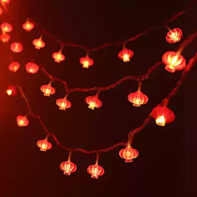 led lantern flashing lights new year decorative lights Lantern Festival Red Lantern wedding New Year New Year's Day China knot small light