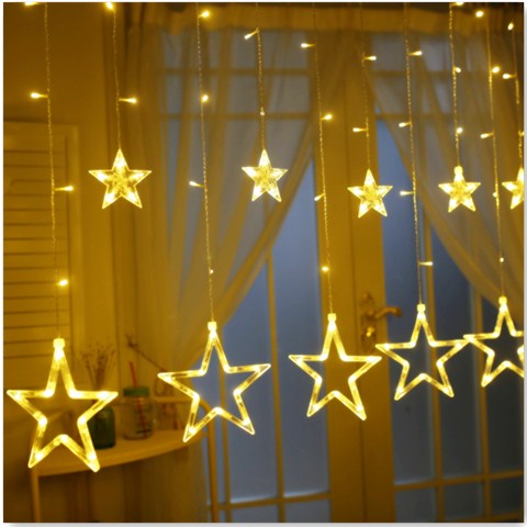 LED Festoon Stars lamp Curtain Light Delight 2 Tongan Wedding Decorative Lights Projection Lamp Girl's Heart Room Placement