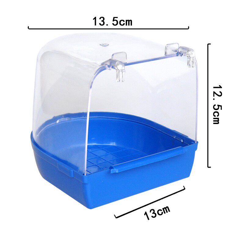 Peony tiger skin bird parrot bath tub splash-proof bird with bath tub large starling bath cage plug-in