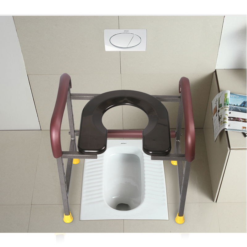 Toilet old man pregnant woman toilet chair reinforced non-slip sitting stool stool squat stool stool toilet squat rack folding backrest
