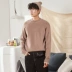 唐 2018 áo len mới mùa đông nam nửa cổ áo len rộng áo len lưới màu áo len phiên bản Hàn Quốc của xu hướng shop quần áo nam Áo len cổ tròn