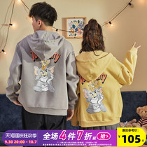 Cat and mouse co-brand] Tang Shi 2021 Spring and Autumn New Couple Outfit Hooded Couple Outfit Loose Trend Casual