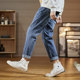 Tangshi 2024 Spring and Autumn New Jeans Boys Loose Straight Pants Casual Long Pants Men Thin Style Fashion Brand Summer