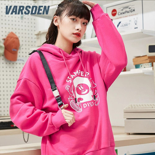 Varsden/华尔思丹 Tide, демисезонная толстовка с капюшоном, свободный крой, в корейском стиле