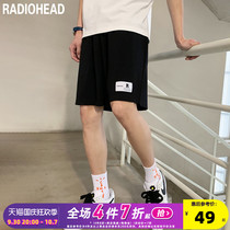 Radiohead sports shorts mens thin breathable loose tide brand summer new simple black five-point pants