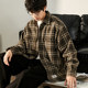 Tang Lion Woolen Jacket Men's Winter 2023 New Maillard Plaid Jacket Short Thickened Men's Woolen Jacket Jacket