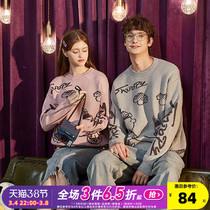 Tang Lion 2020 Autumn New Couple Dress Autumn Sweater Men Winter Knit Shirt Loose Lazy Wind Wearing Trend