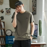 Летняя однотонная трендовая хлопковая белая футболка с коротким рукавом, круглый воротник