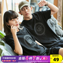 Tang Shi 2021 Spring Summer New Couple Short-sleeved T-Shirt Unisex Size Cotton Loose Trend Student Round Neck Bottom