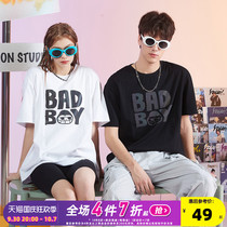 Tang Shi 2021 Summer New Couple Short Sleeve T-Shirt Mens Korean Edition Loose Plus-Size Tide Cool Ins Style White Tops for Women
