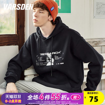 Varsden walsidan 2021 Spring and Autumn New sweater mens text hooded trend loose student long sleeve