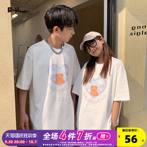Radiohead couple T-shirt cute hip cool ins round neck short sleeves T cotton 2021 summer new loose Korean version