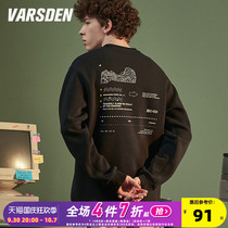 Varsden Walsdan 2022 new sweatshirt mens round neck autumn and winter loose trend design sense niche top