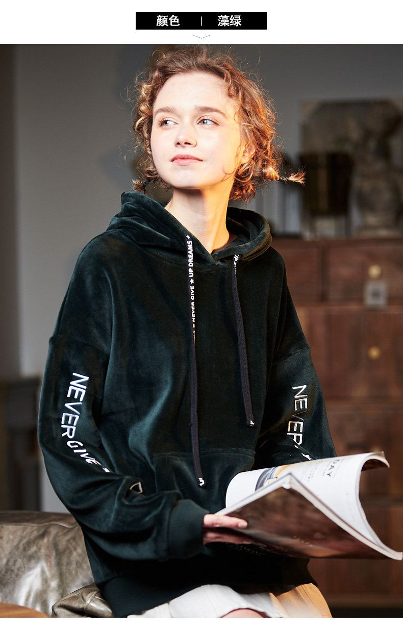 唐狮2018冬卫衣女韩版潮学生宽松ulzzang连帽