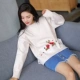 Tang sư tử áo len cổ tròn áo len mùa thu và mùa đông Hàn Quốc của áo len nữ sinh dễ thương áo len dễ thương