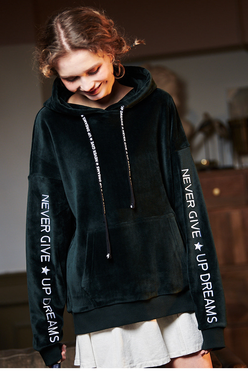 唐狮2018冬卫衣女韩版潮学生宽松ulzzang连帽