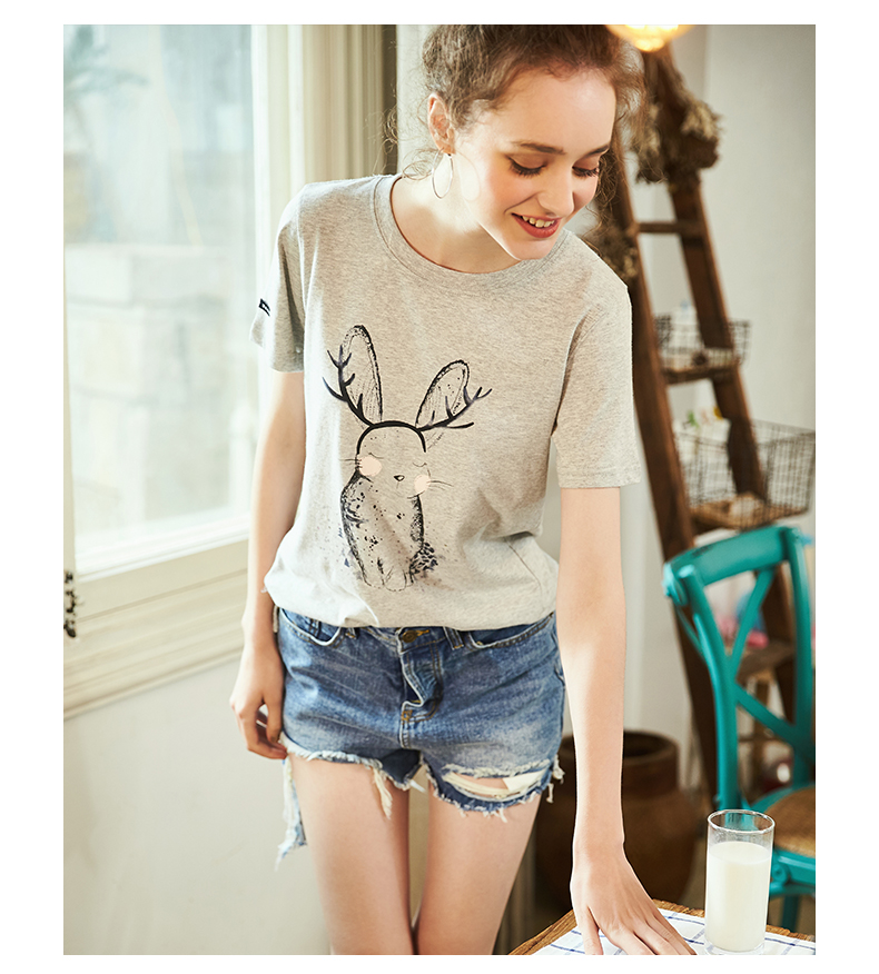 Ngắn tay nữ mùa hè ăn mặc 2018 new trắng T-Shirt nữ cotton Hàn Quốc sinh viên áo sơ mi nữ ngọt ngào quần áo nữ từ bi áo thu đông dài tay nữ