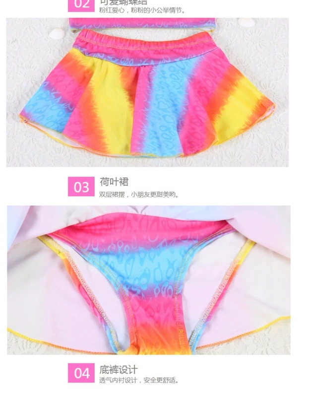 Đồ bơi bé gái phiên bản Hàn Quốc của váy xẻ quần ngắn mùa xuân bơi trẻ em trẻ em dễ thương bé gái đồ bơi - Bộ đồ bơi của Kid