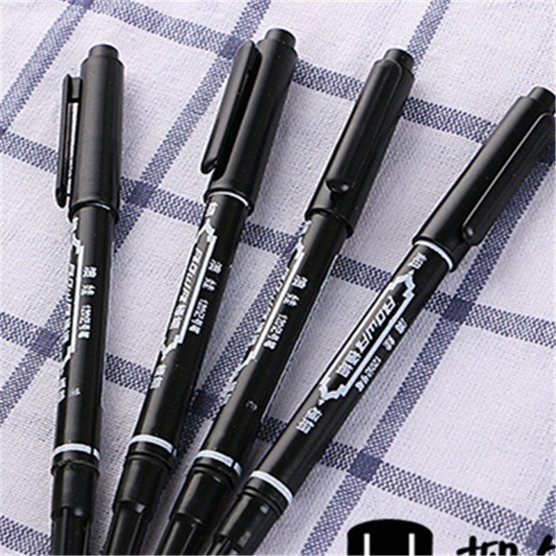 Small draw note pen water-based pen draw with extremely fine note pen signature pen check pen double head black lambs red