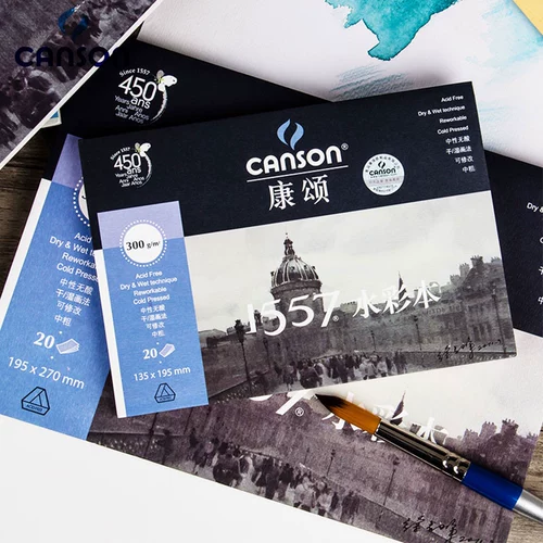 Пигментированная акварель, книга с картинками для путешествий, Франция, 32, 300G, ручная роспись, отрывной лист, 250G